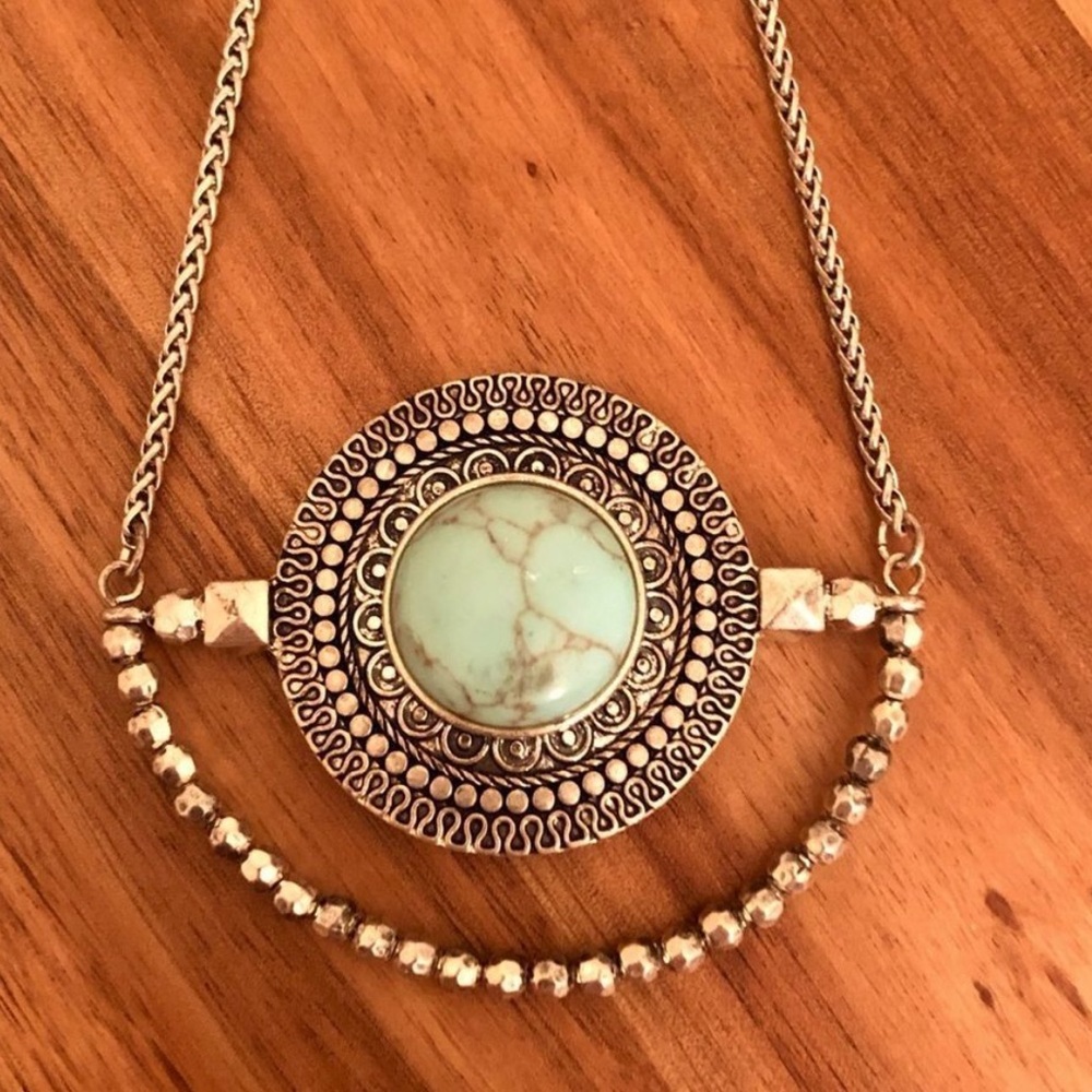 Lucky Brand | Long Turquoise Pendant Necklace | 30” Adjustable